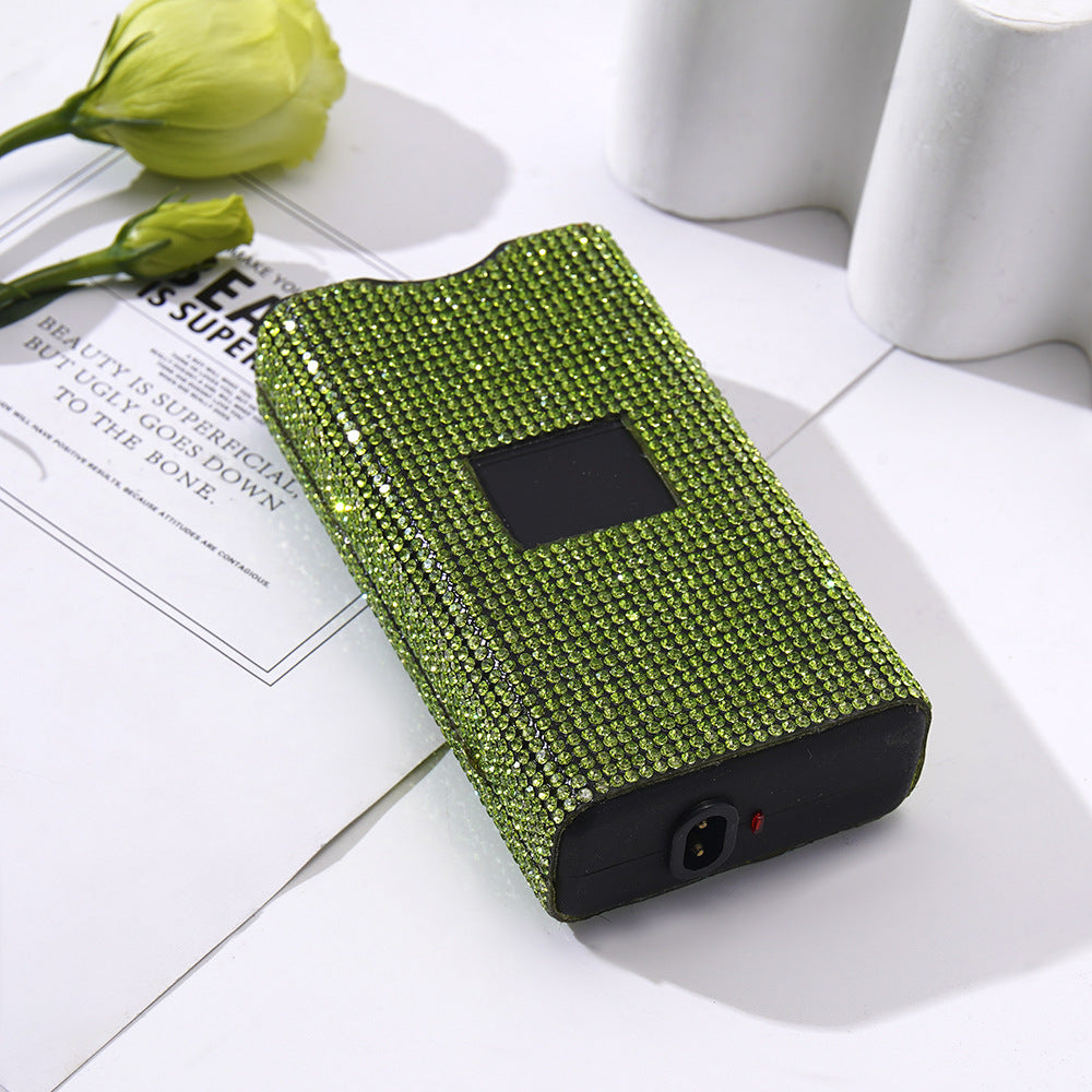 Wholesale colorful rhinestone flashlight plastic keychain ACCVIP-KC-ZhiYa010