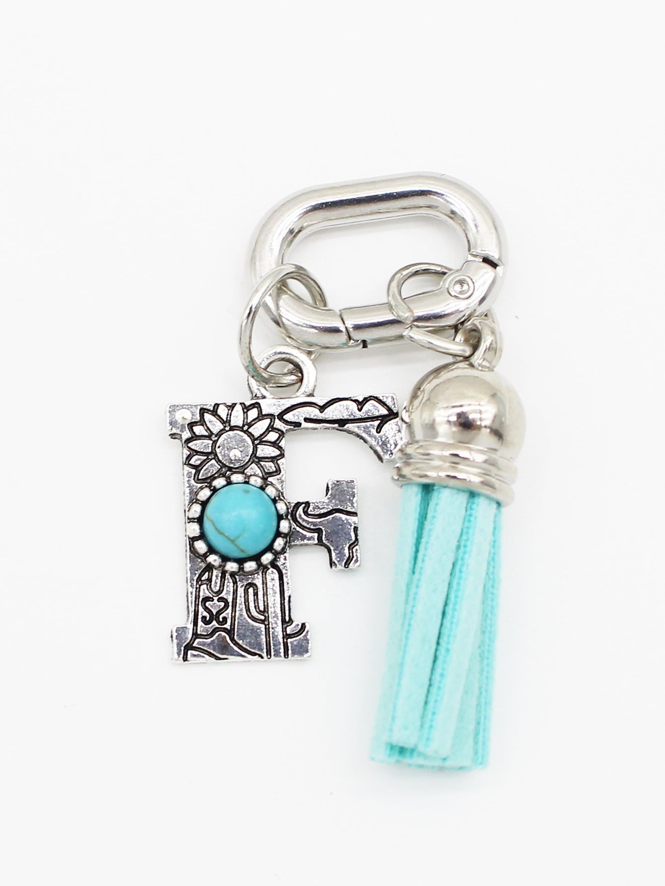 Wholesale New Ethnic Style Turquoise 26-Letter Tassel Shoe Bag Pendant Jewelry