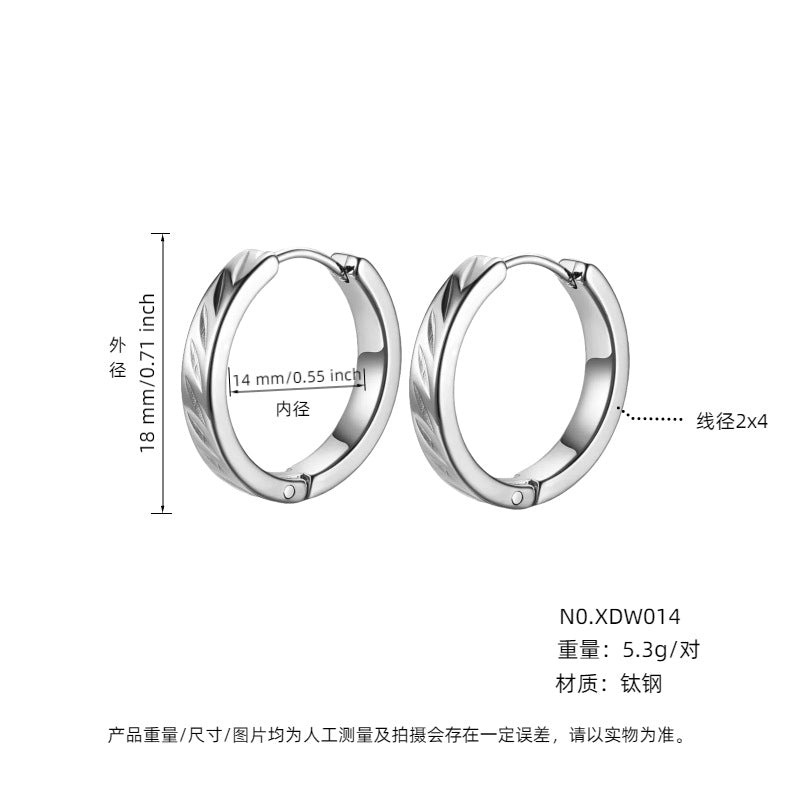 Wholesale Titanium steel hoop earrings