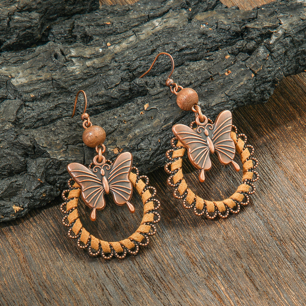 Wholesale Bohemian Butterfly Earrings Necklace Set Chic Party Wear Jewelry Accessory