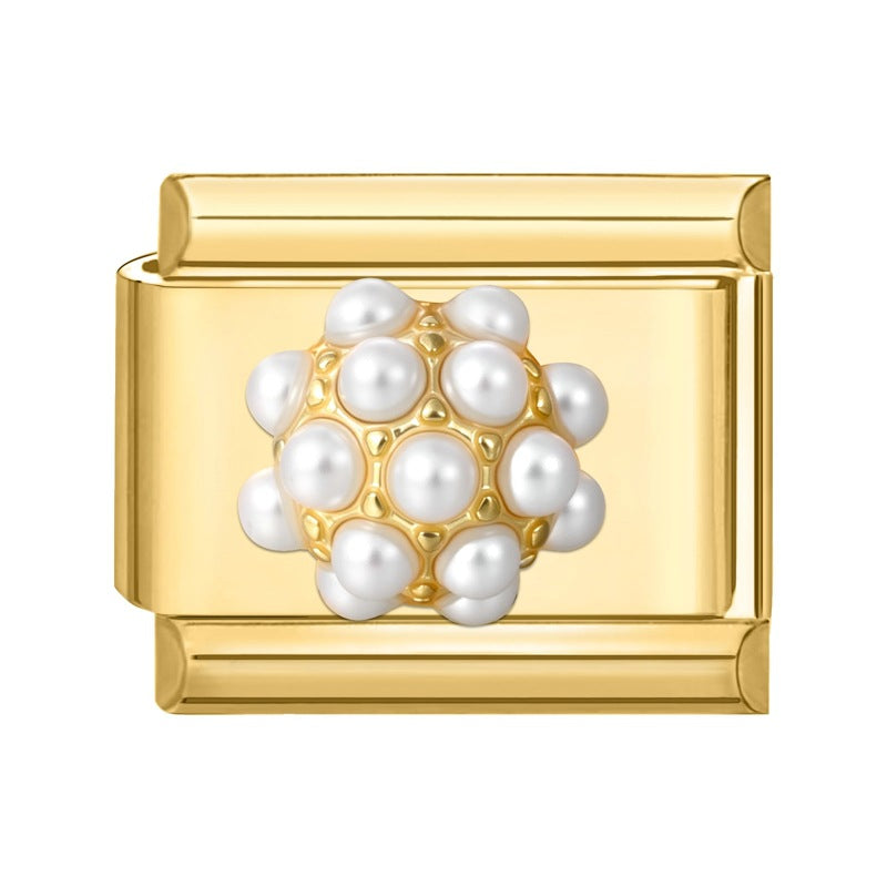 Wholesale 9mm Italian Charm Starter Bracelets DIY square Single Section Creative Stainless Steel Composable Bracelet