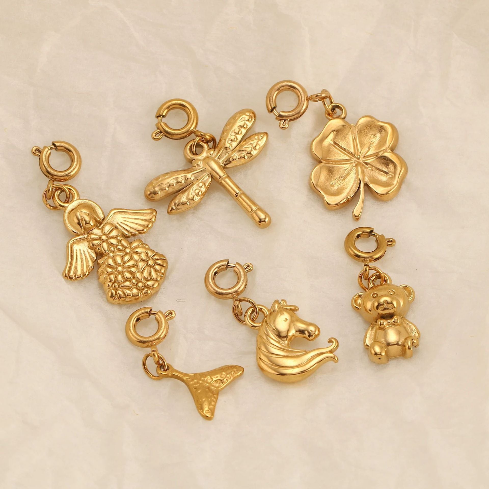 Wholesale Stainless steel marine insect and flower pendant