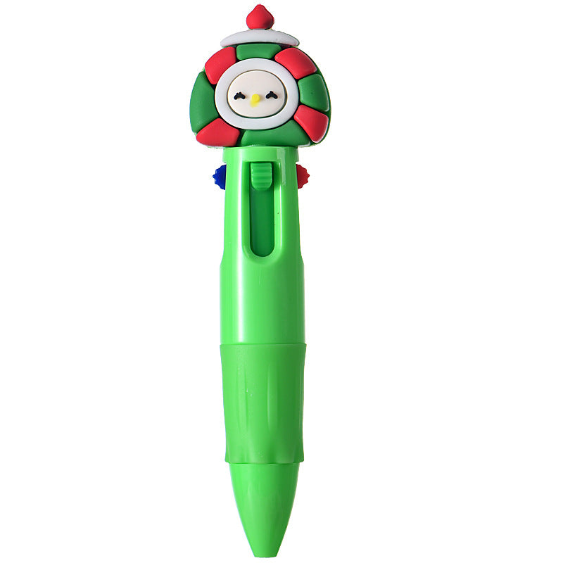 Wholesale Cute cartoon Christmas four-color ballpoint pen