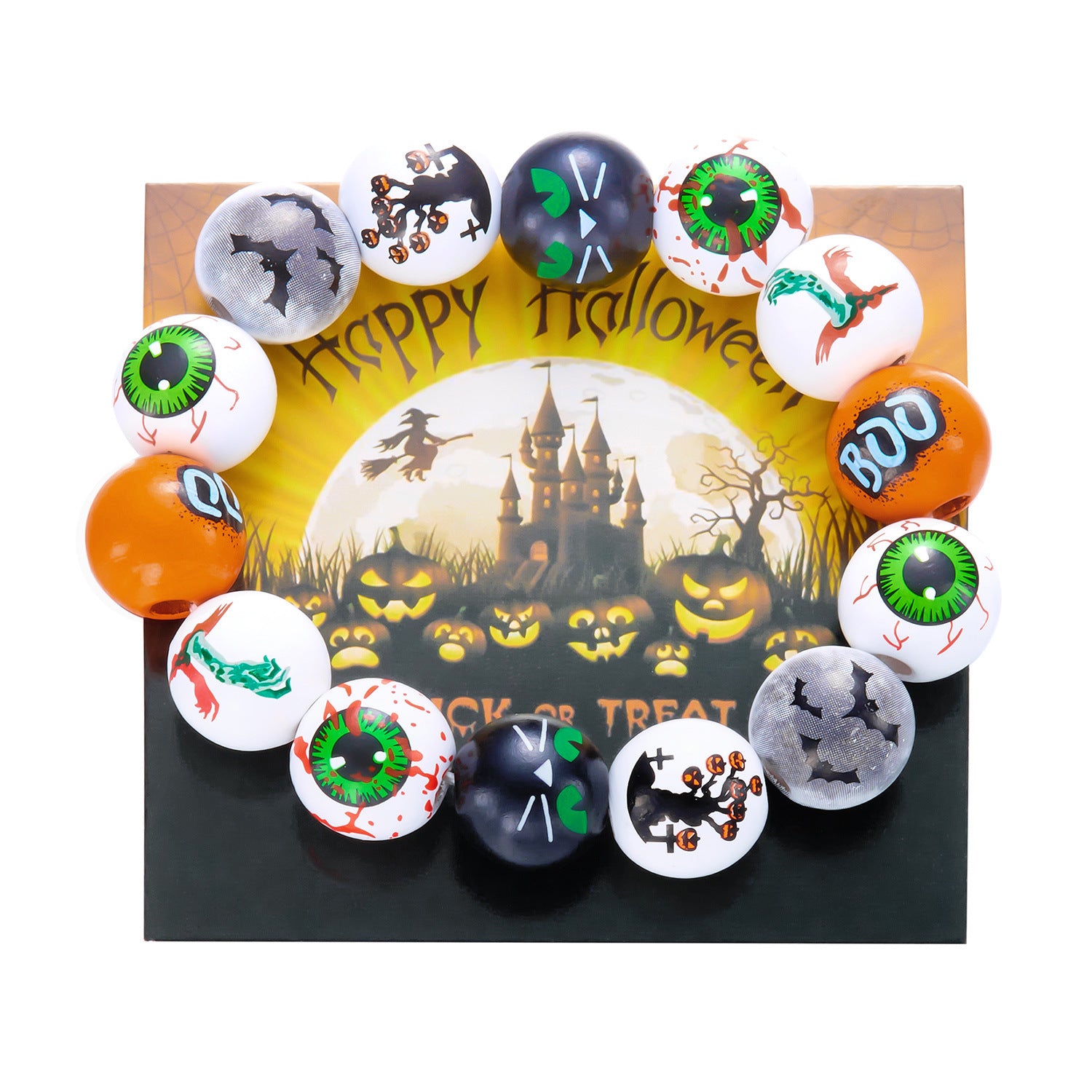 Wholesale  blood-red eyes print  and bat bracelet