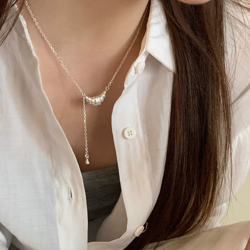 Wholesale  Hornbag Necklace  Light Luxury  All-match  Tassel Design Collarbone Chain