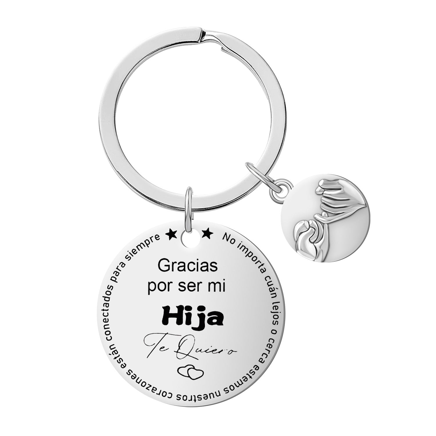 Wholesale creative engraving stainless steel keychain