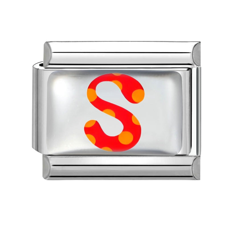 Wholesale 9mm Italian Charm Starter Bracelets DIY Letter Series Stainless Steel Composable Bracelet