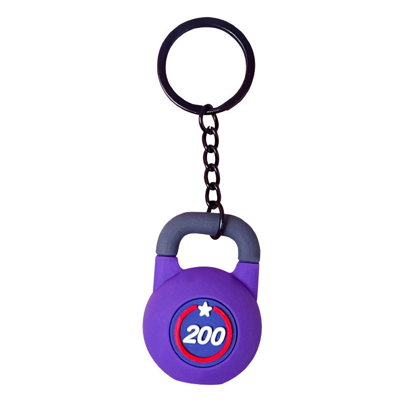 Wholesale PVC Kettlebell Keychain Pendant - Fitness Design,  Couples Gift,  Car Key Accessory,  Boutique Resale