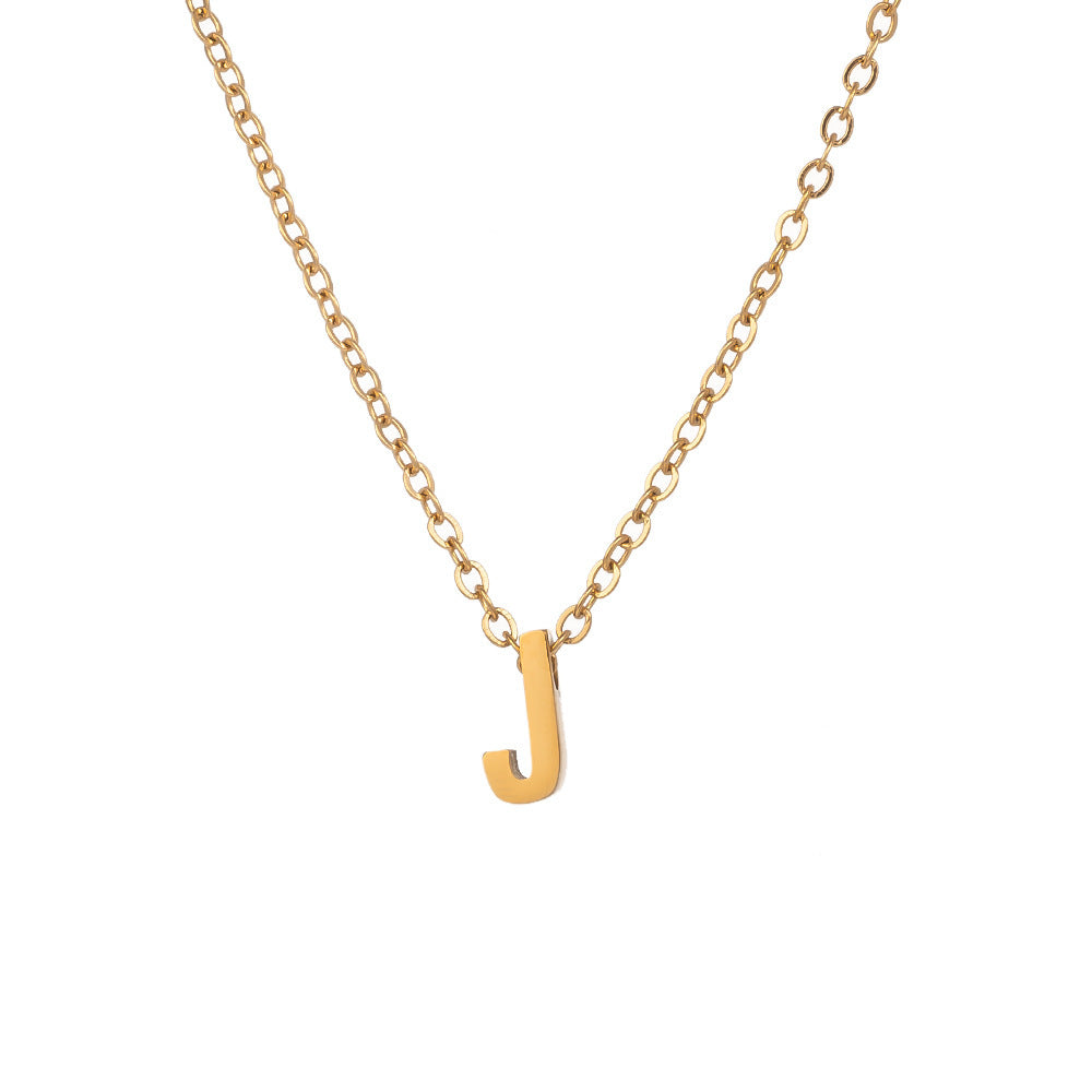 Wholesale Titanium Steel Necklace Letter Necklace ACC-NE-XuHao001