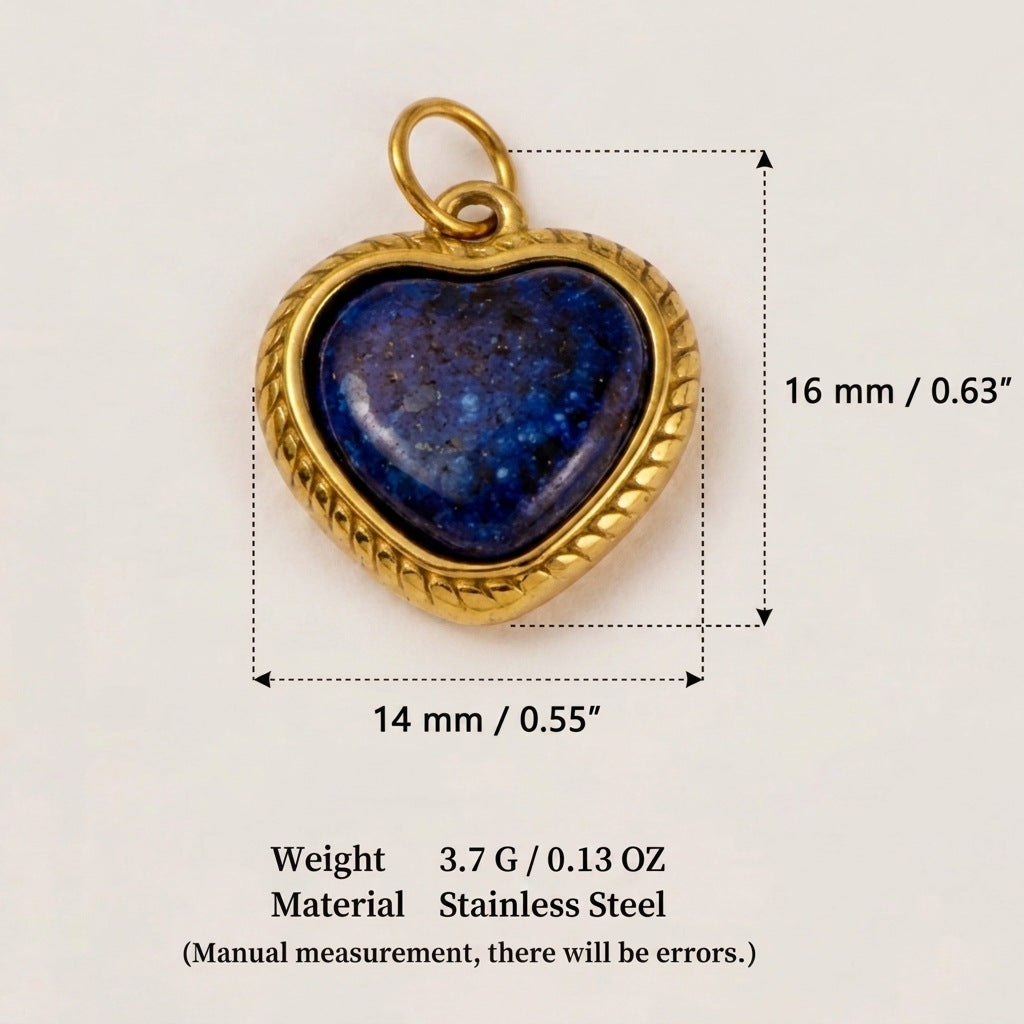 Wholesale European and American Cross-Border Simple Stainless Steel Necklace Colorfulful Zircon Heart Cloud Flower Bird DIY Color-Preserving Pendant