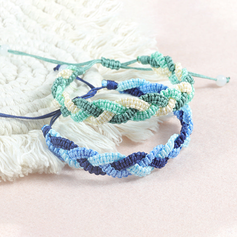 Wholesale Bohemian Braided Bracelet Macaron Splicing Color Multi-layer Bracelet ACC-BT-YiYe010