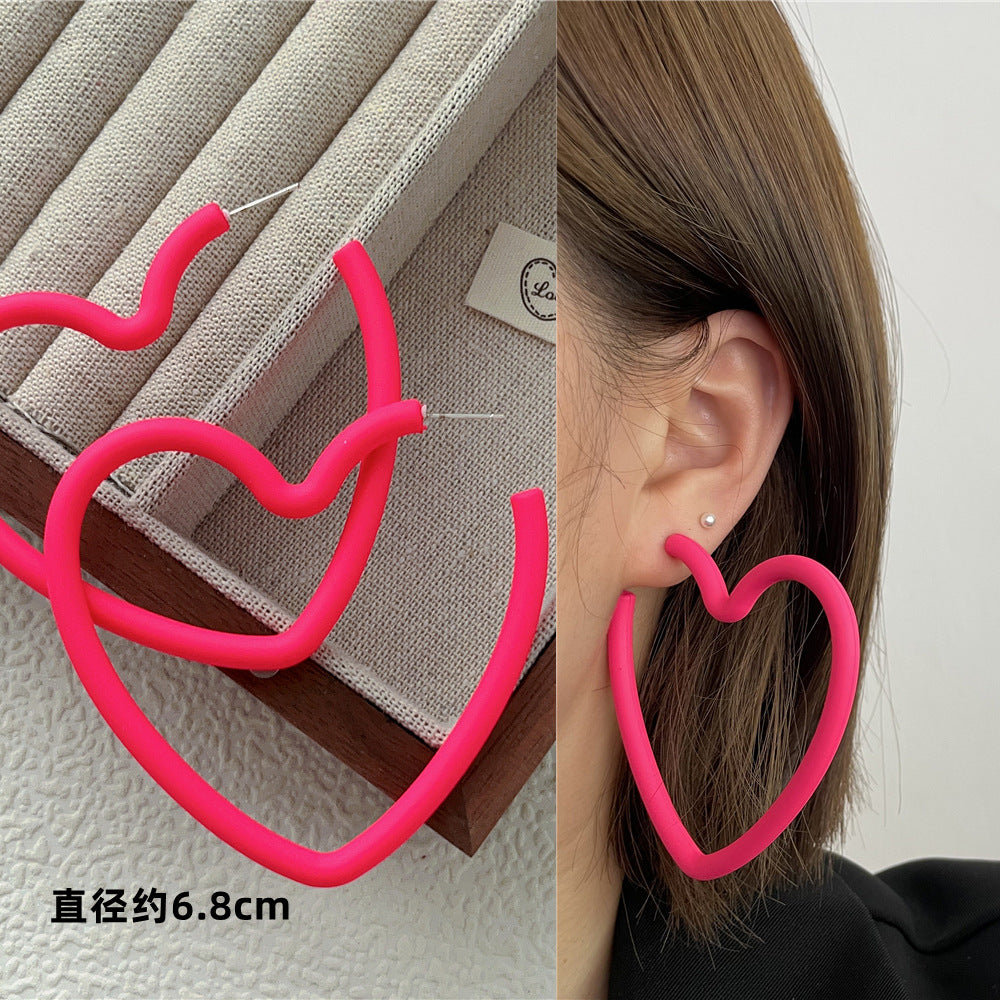 Wholesale Candy Color Geometric Square Circle C Shape Earrings