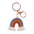 Wholesale  rainbow pendant handmade cotton woven keychain