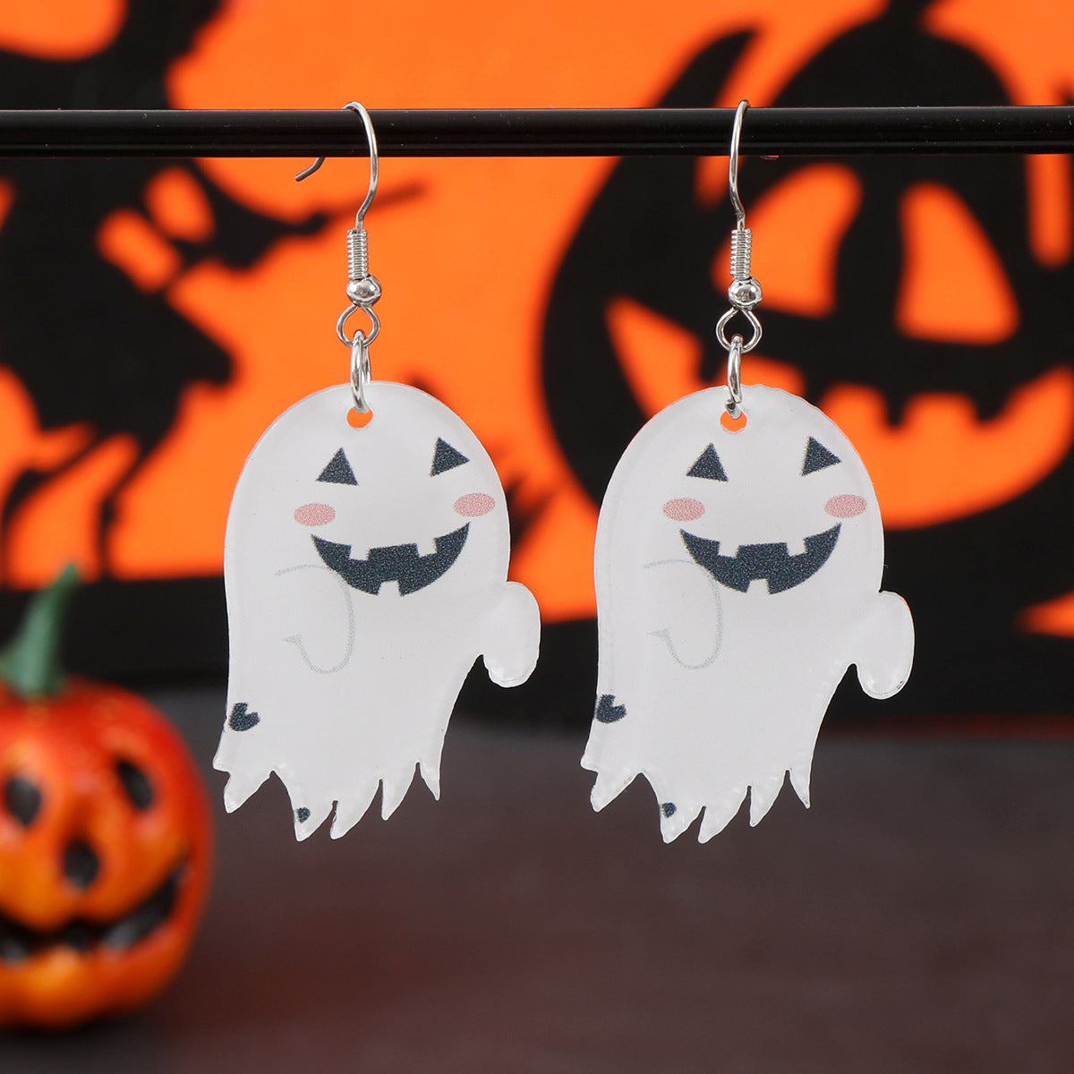 Wholesale  cartoon little ghost cute funny ghost jewelry acrylic earrings