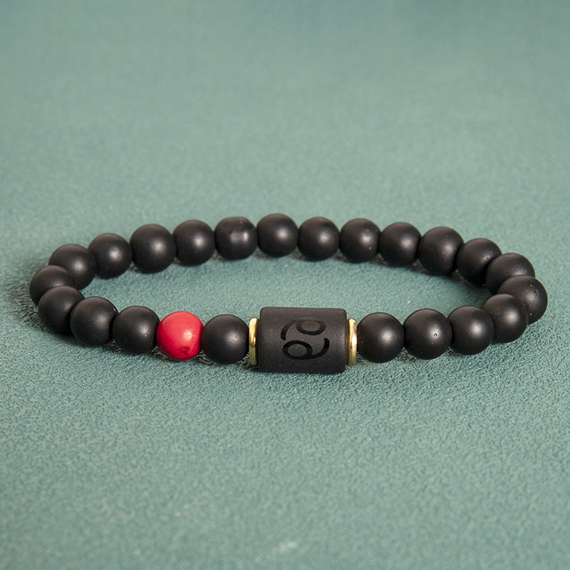 Wholesale 2pcs Zodiac Obsidian Natural Tiger Eye Stone Men's Beaded Bracelets ACC-BT-Xinc001