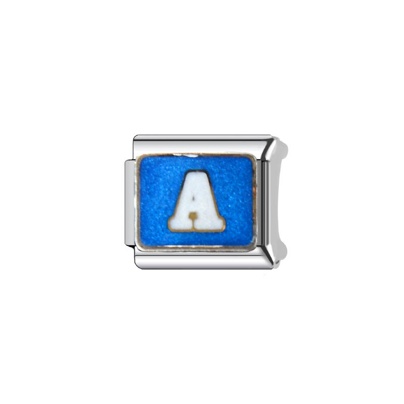 Wholesale Italian Charm Bracelet 9mm DIY Splicing Colorful 26-Letter Stainless Steel Composable Bracelet