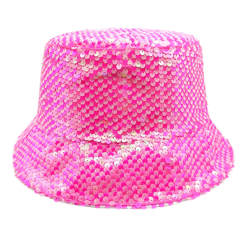 Wholesale  fashion color sequin cap l double-sided sun hat
