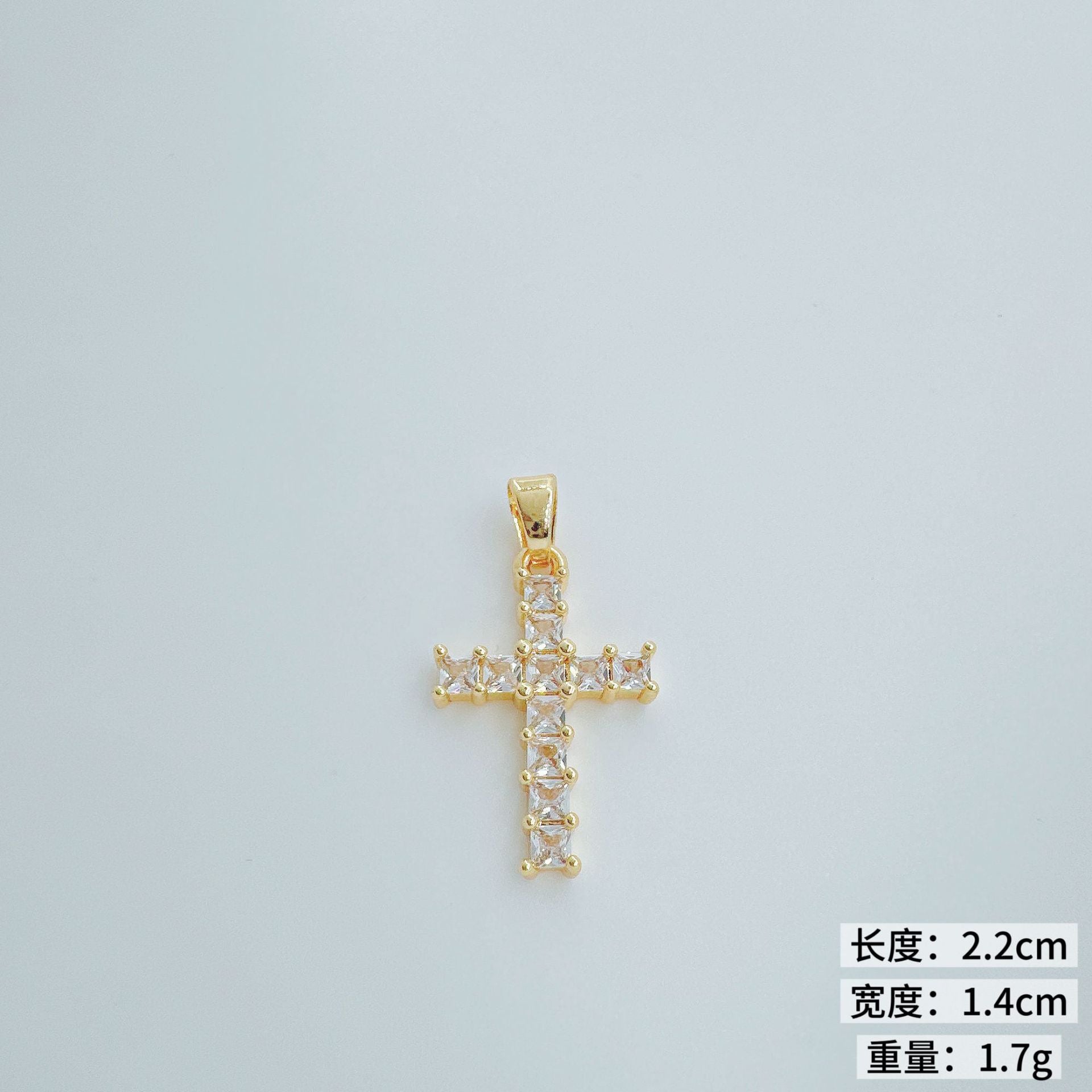 Wholesale French Vintage Cross Pendant Full Rhinestone Boutique Jewelry Gift
