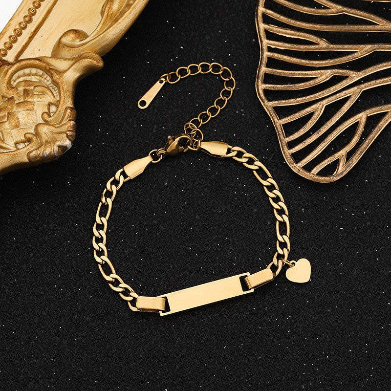 Wholesale stainless steel straight bracelet