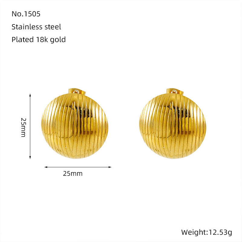 Wholesale 18K Gold Plated Stainless Steel Earrings ACC-ES-ZhongYao009