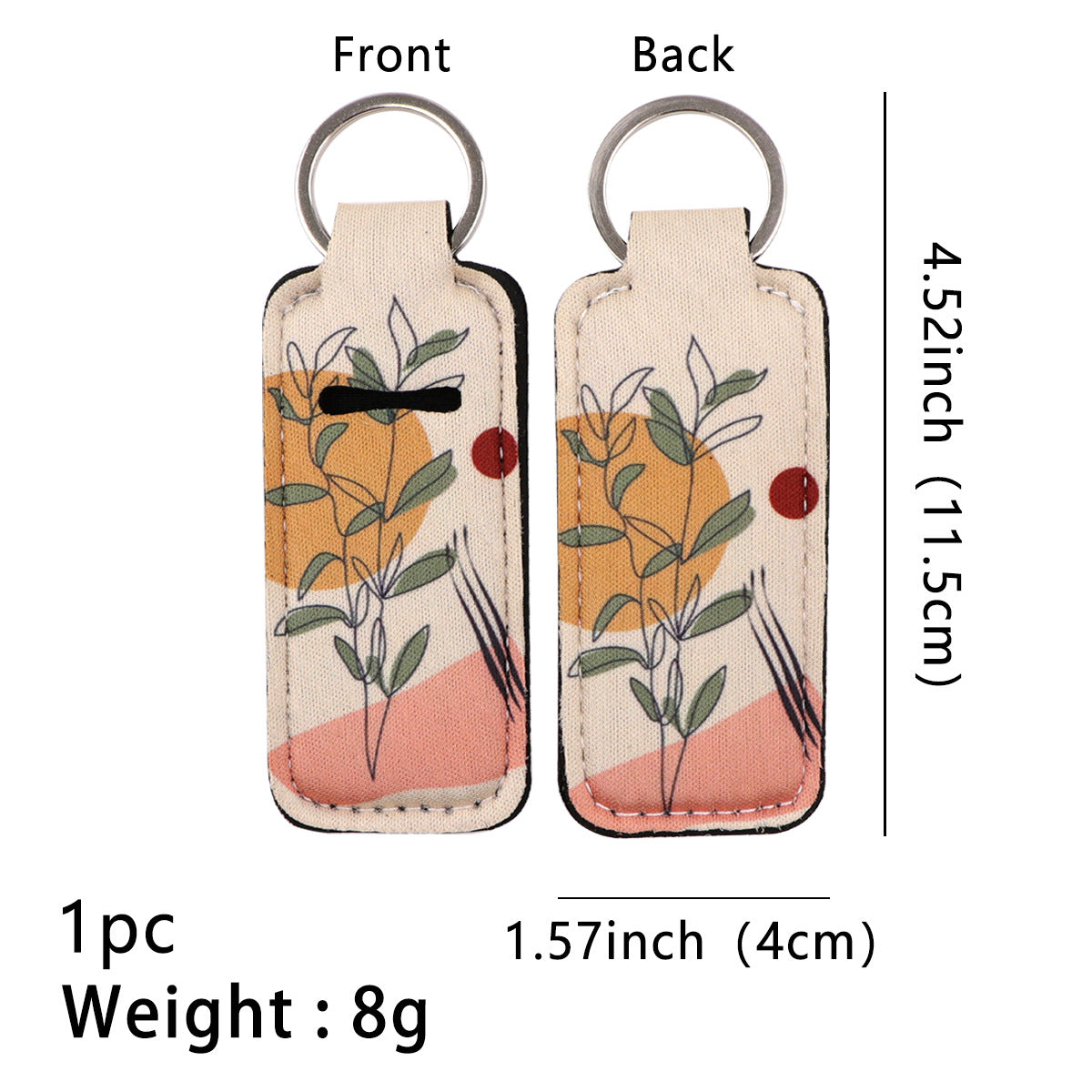 Wholesale 6pcs Plant Pattern Lipstick Set Keychain