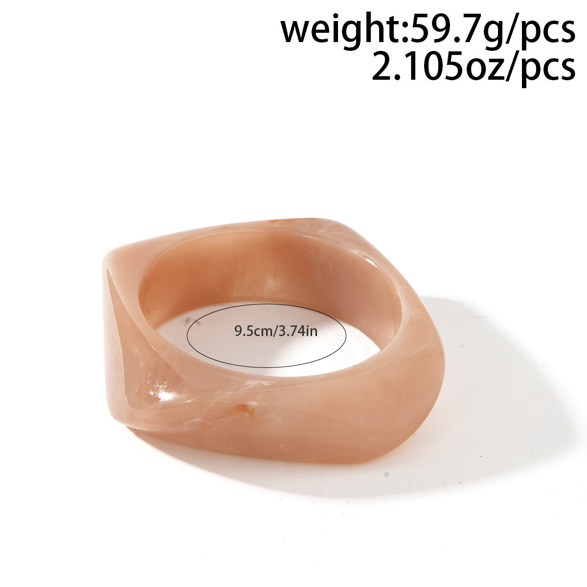 Wholesale Fashion Gold Resin Bracelet Irregular Exaggerated Moon Design Stylish Jewelry Accessory For Everyday Wear