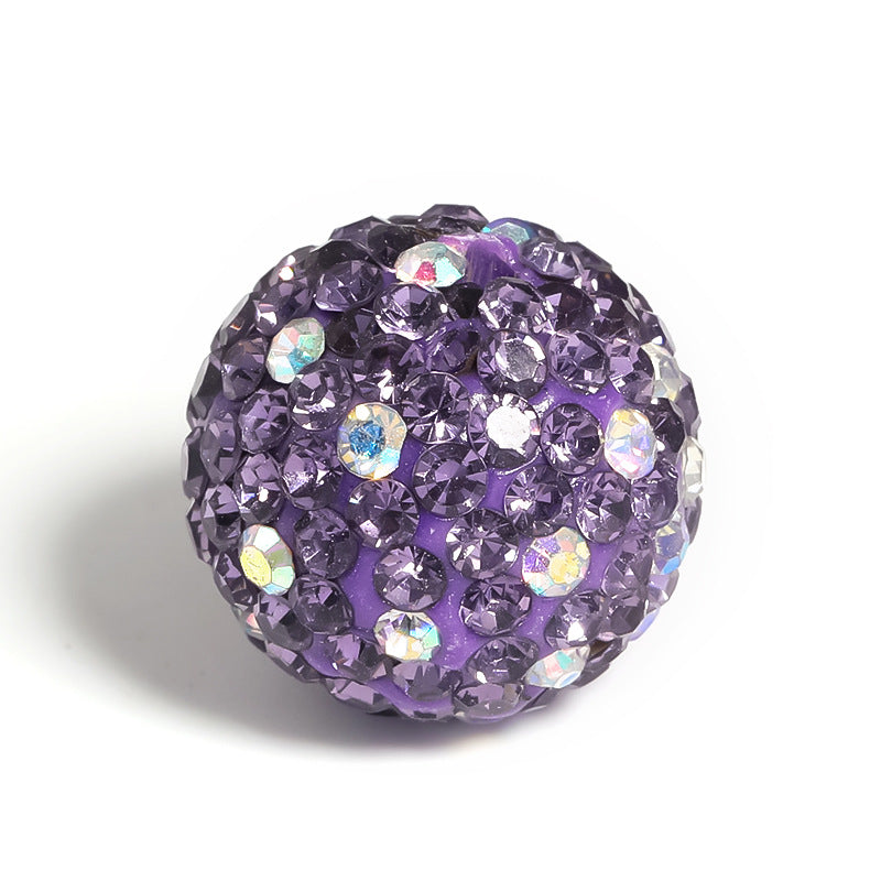 Wholesale 10pcs/pack 16mm Shambhala Clay Drill Ball Colorful Rhinestone Soft Clay Beads ACC-BDS-BoLG001