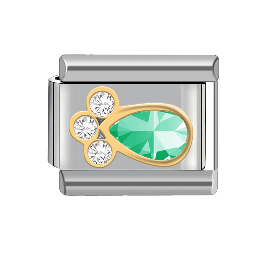 Wholesale Italian Charm Bracelet 9mm DIY Splicing Cute Creative Stainless Steel Composable Bracelet