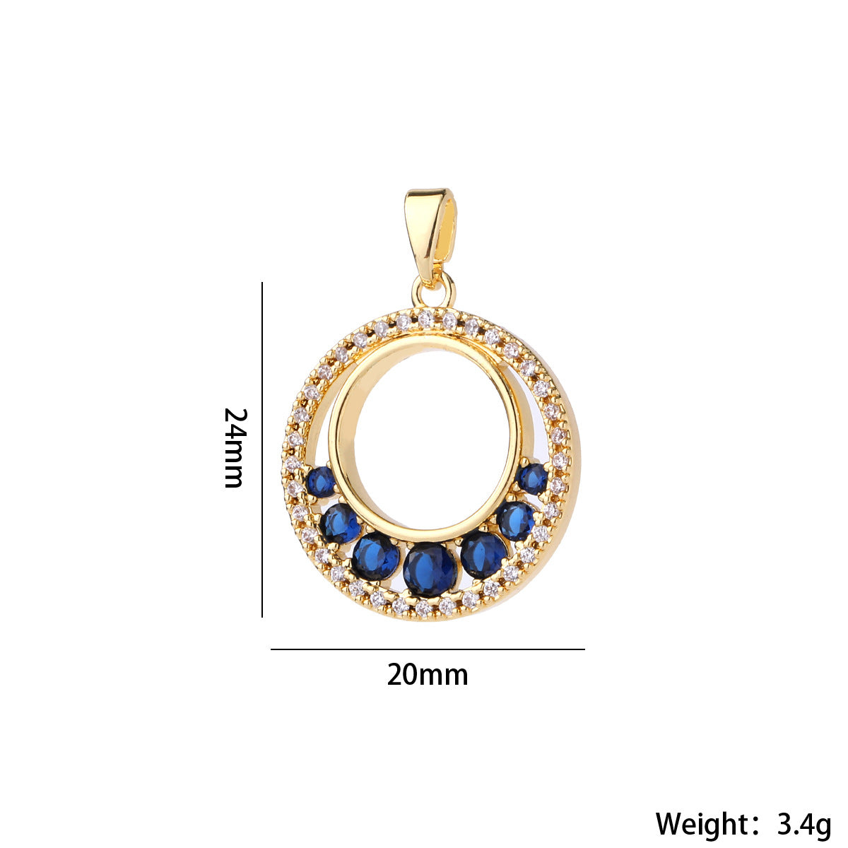Wholesale Chic Flower Brass Pendant Gold Plated Zircon Necklace Accessory Elegant Women S Collarbone Chain Jewelry Gift