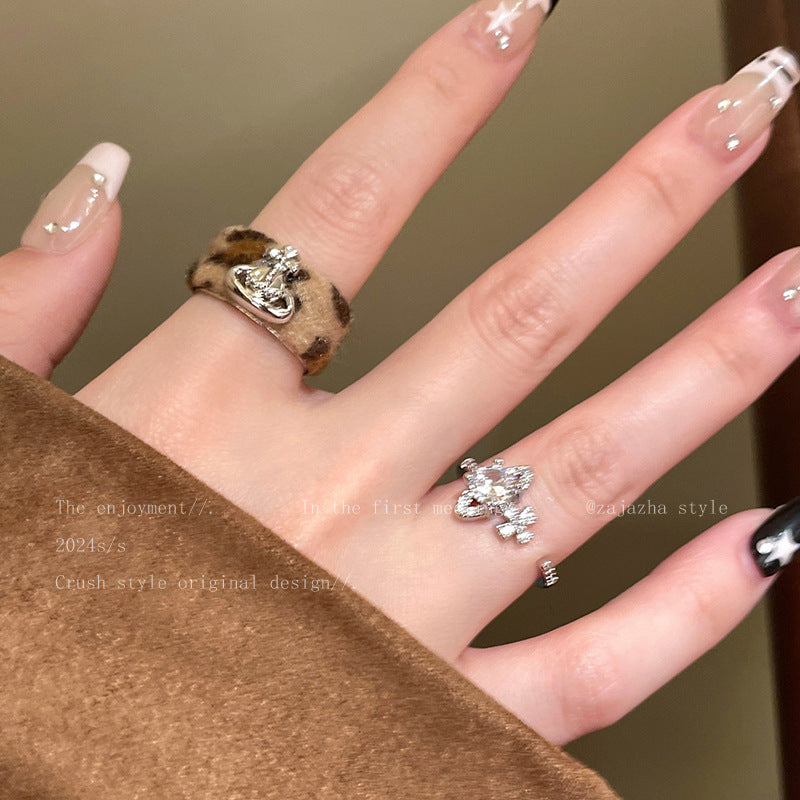Wholesale Leopard Planet Zircon Adjustable Ring