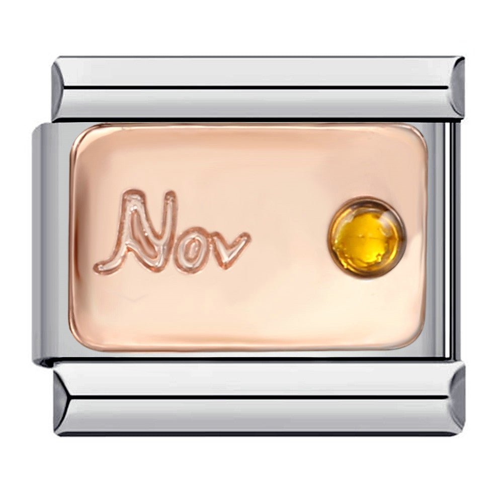 Wholesale 9mm Italian Charm Starter Bracelets DIY Birth Month Single Section Creative Stainless Steel Composable Bracelet