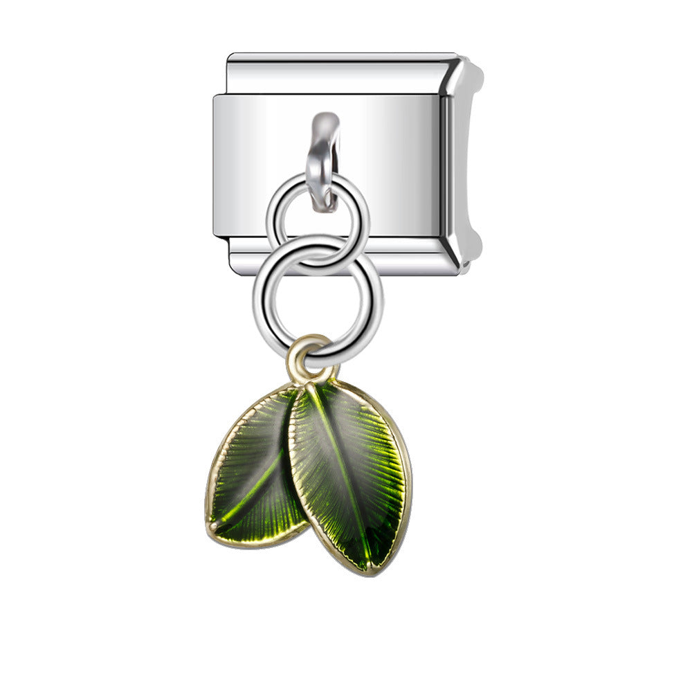 Wholesale  Italian Charm Bracelet 9mm DIY 9MM Single Section Creative Stainless Steel Composable Bracelet