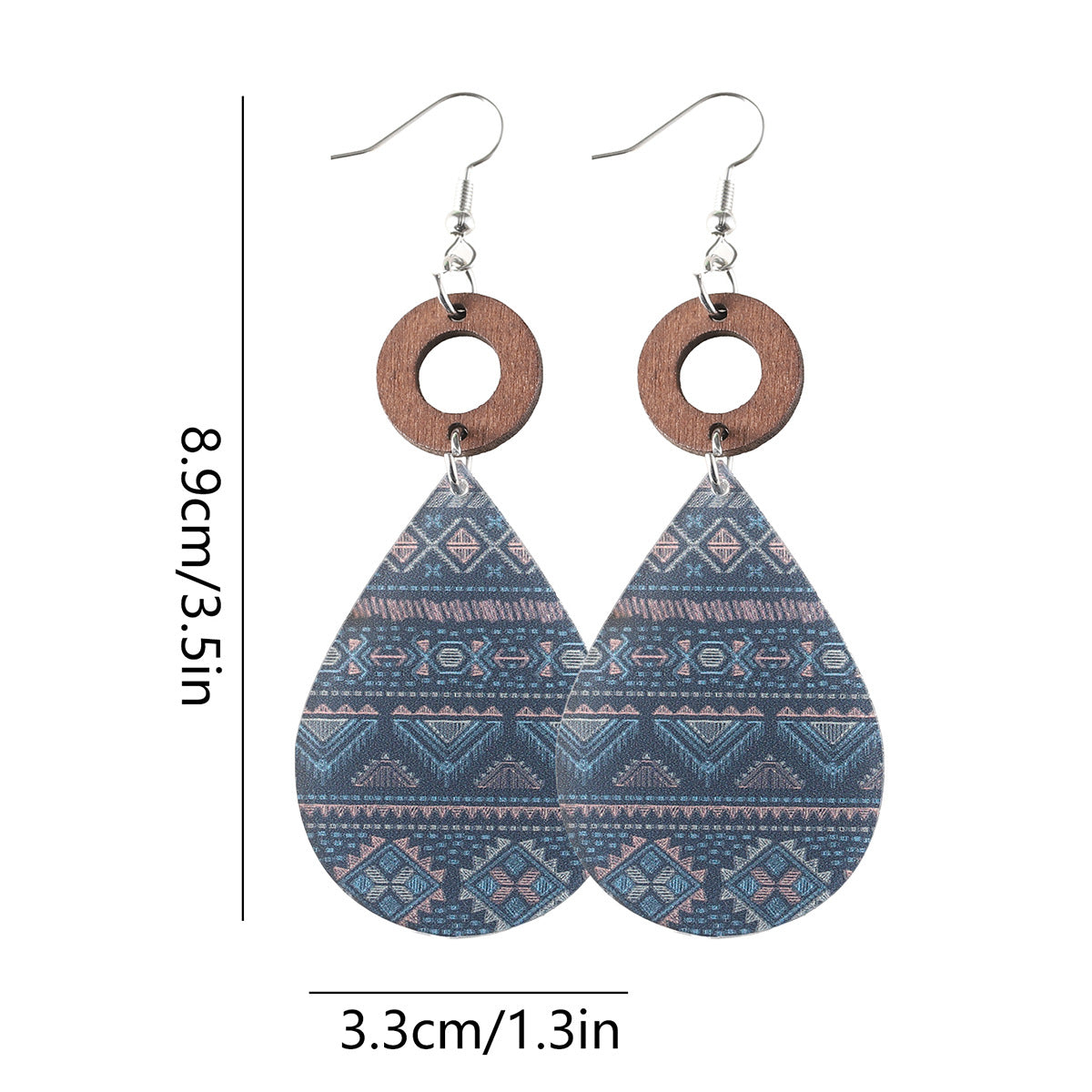 Wholesale  Western-style Aztec Pattern Water Drop Pendant Earrings