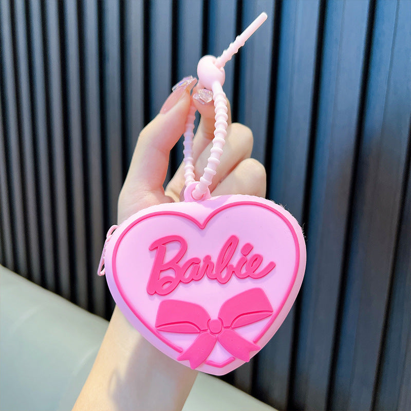 Wholesale Cartoon Pink Heart Coin Purse Keychains ACC-KC-WoAn013