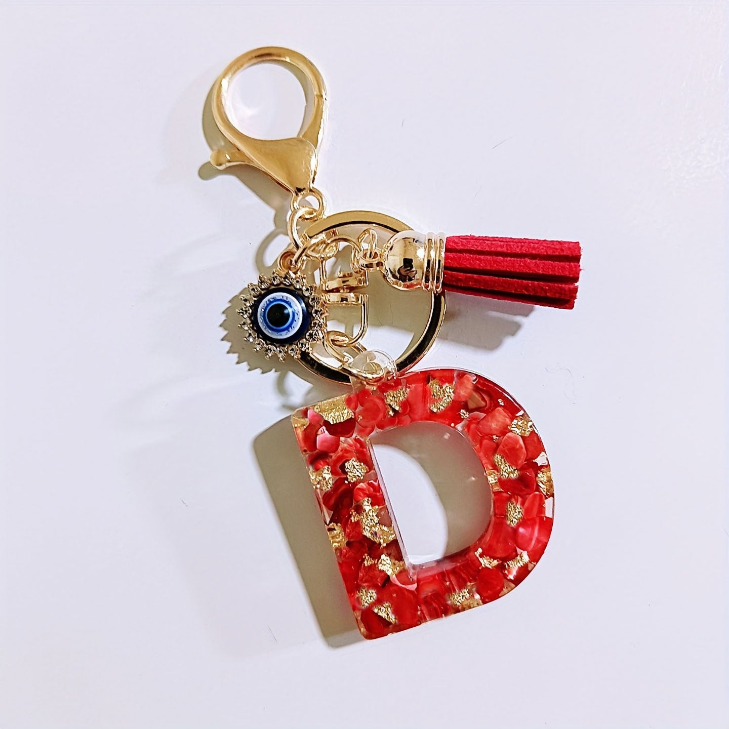 Wholesale Evil Eye Tassel Resin Letter Keychain Bag Charm Fashion Accessory for Party Resale
