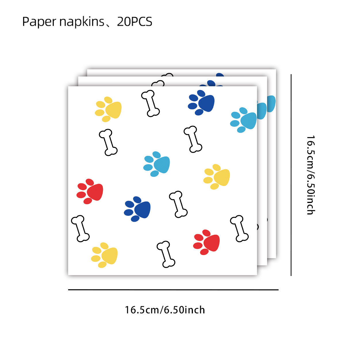 Wholesale Dog Paw Paper Plate Party Supplies Tableware Decoration Paper Set
