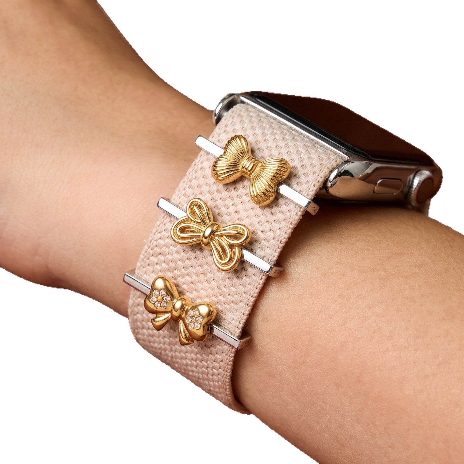 Wholesale Flower Design Stainless Steel Slider Charm DIY Jewelry Accessory For Bracelet Watch Band Gift