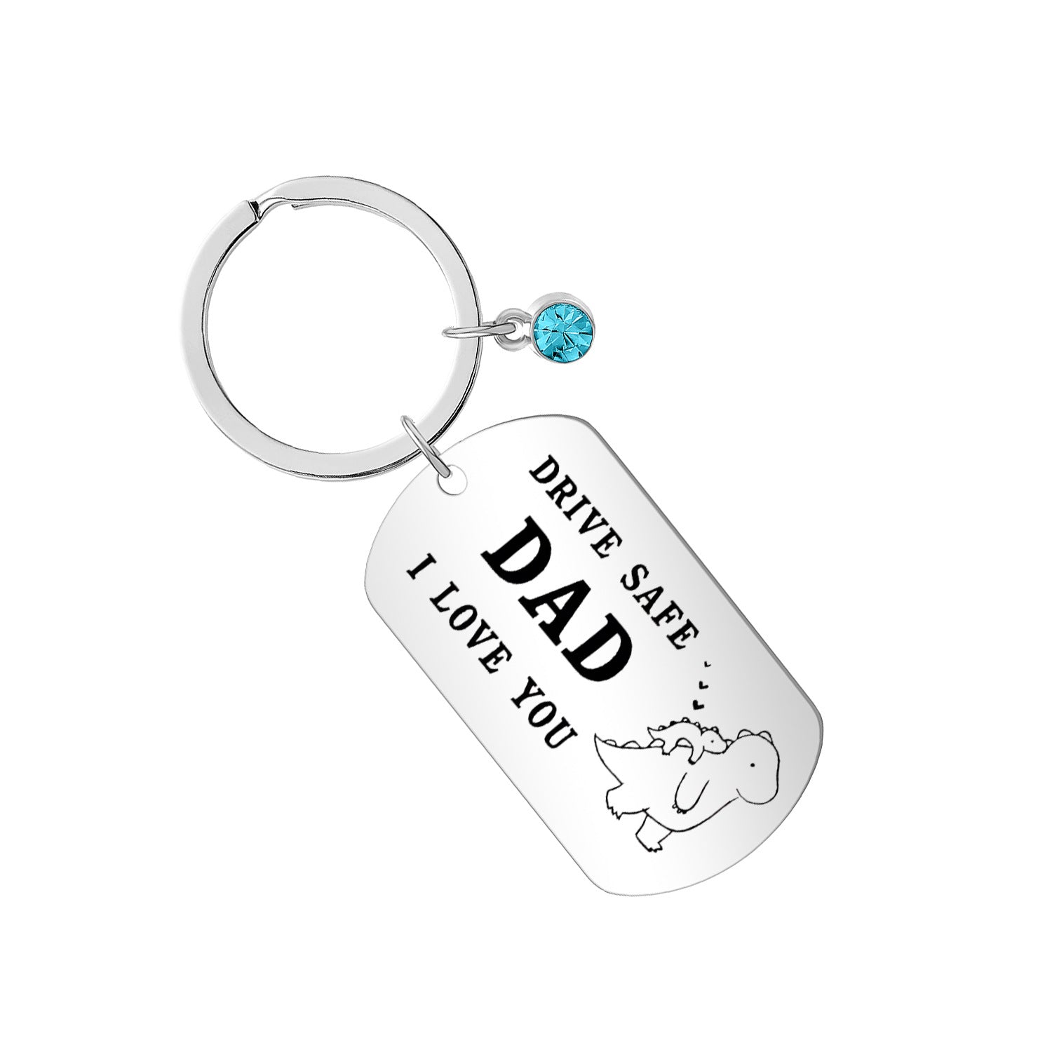 Wholesale Father's Day Dad Drive Safety Stainless Steel Keychain