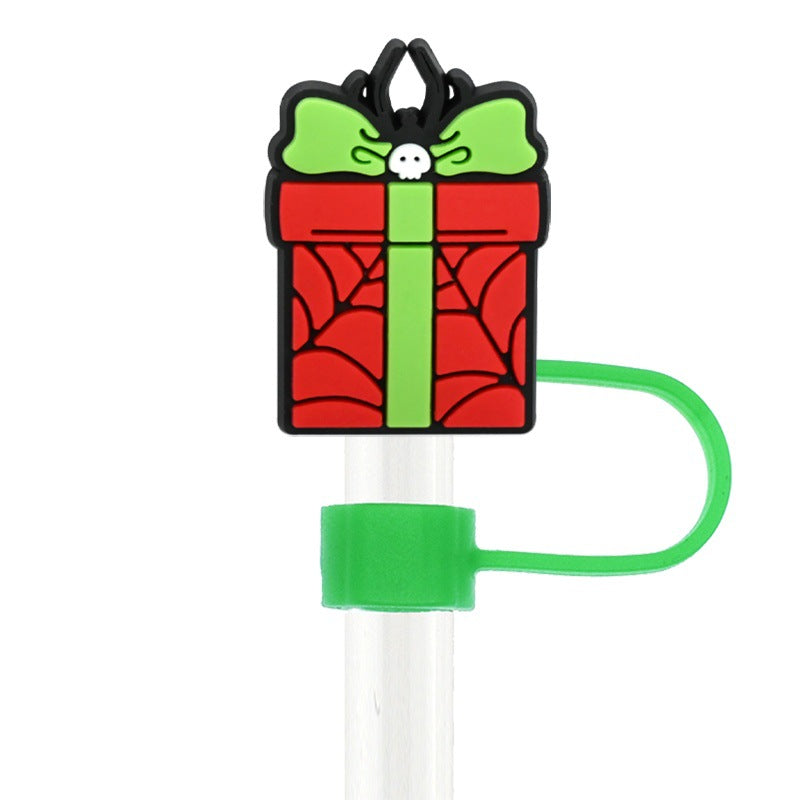 Wholesale  Random 100pcs Cartoon   10mm PVC Soft Straw Tube Cap