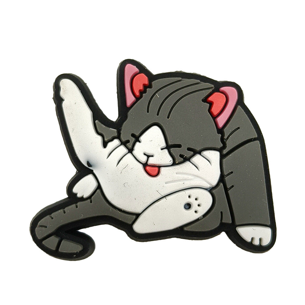 Wholesale Cute cartoon cat pattern hole shoes charms