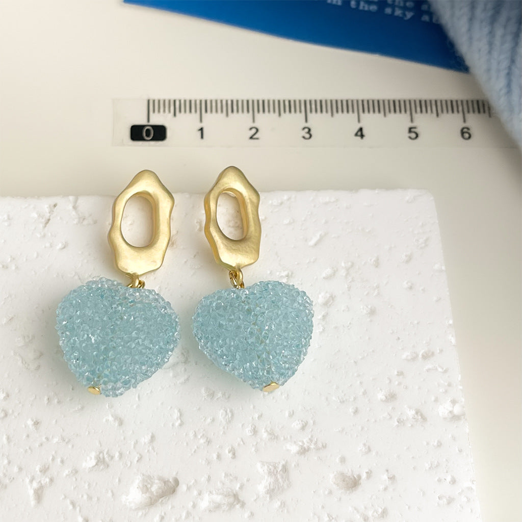 Wholesale blue oil earrings