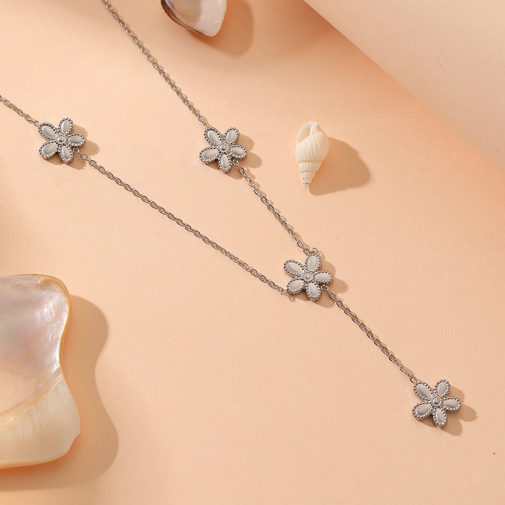 Wholesale Lovely  Design Stainless Steel Bracelet and Necklace Set Fashion Accessory