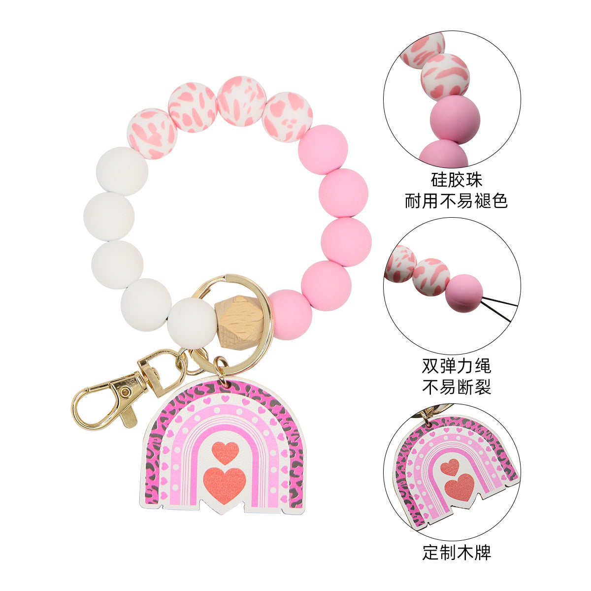 Wholesale  Valentine's Day LOVE wooden beads bracelet