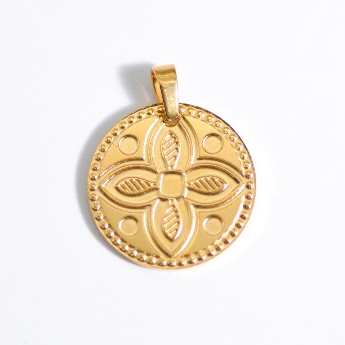 Wholesale Stylish Geometric Stainless Steel Necklace Pendant Natural Stone Drop DIY Jewelry Accessory For Layering And Gift