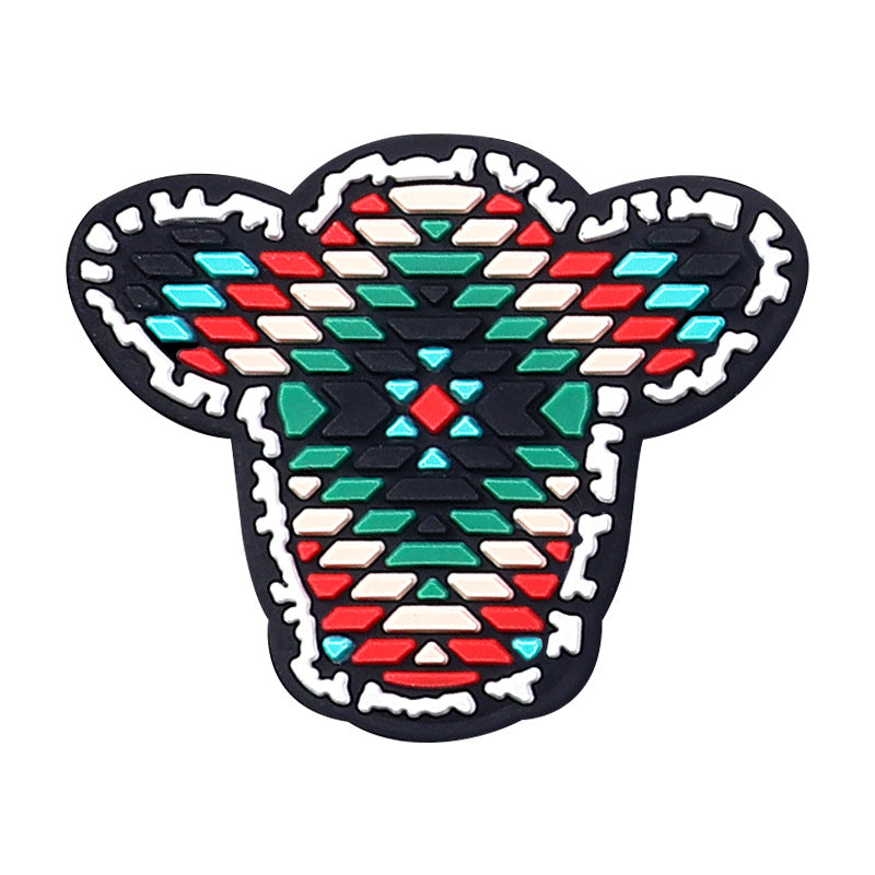 Wholesale 20pcs Western Style Bull Head Silicone Beads Focal Beads DIY Accessories ACC-BDS-RongFa017