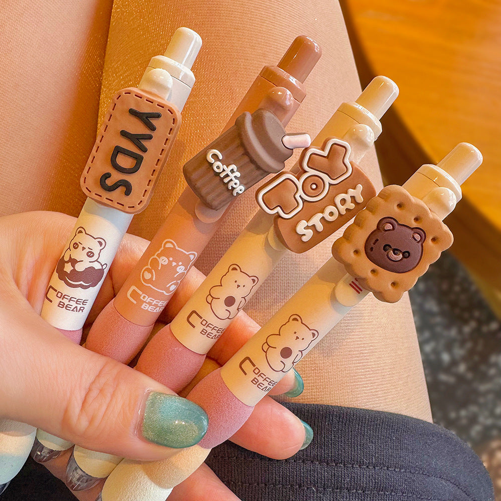 Wholesale Cartoon Bear Biscuit Decorative Ballpoint Pen