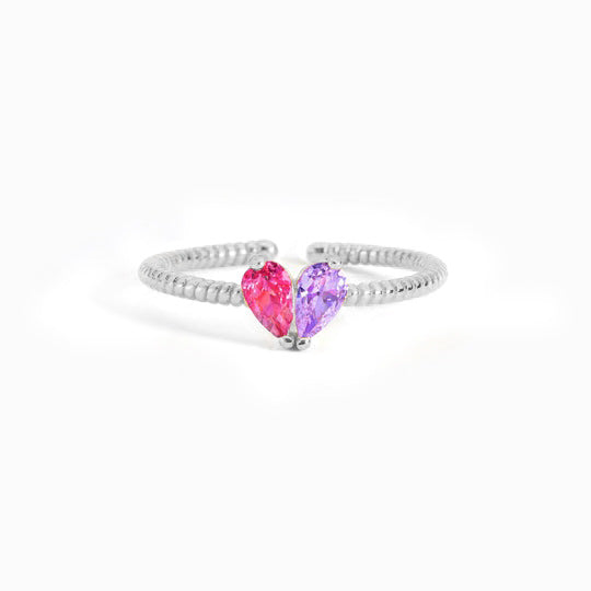 Wholesale  Geometric Heart-Shaped Diamond Ring
