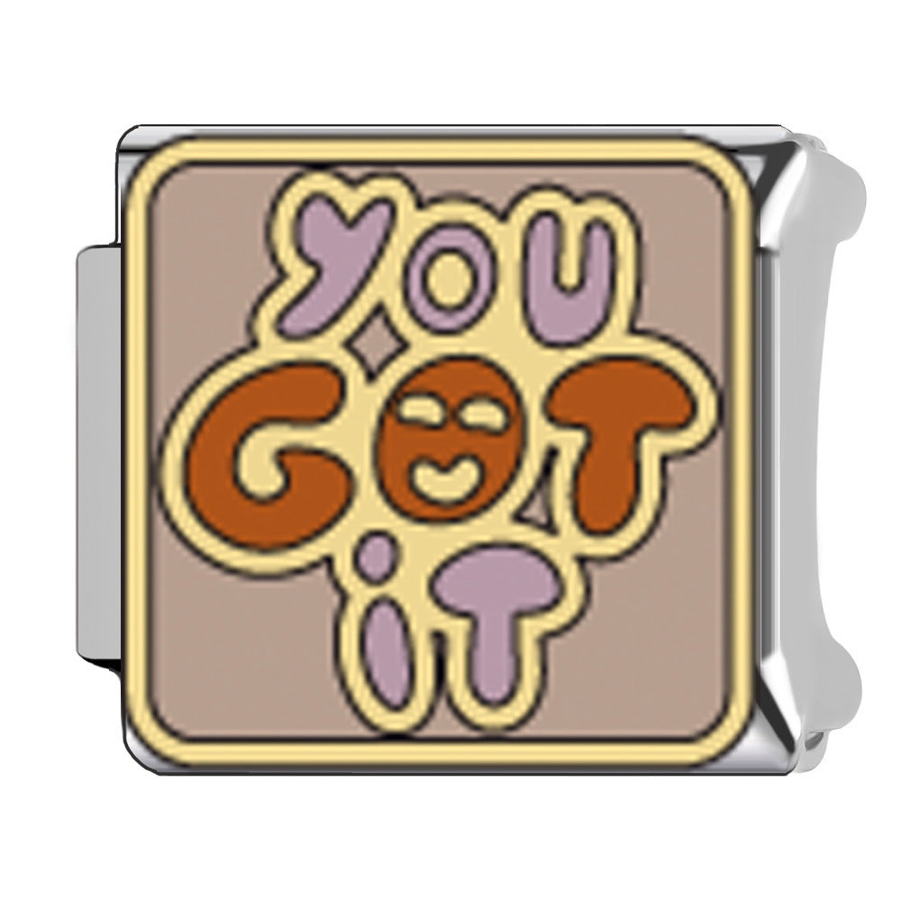 Wholesale Italian Charm Bracelet 9mm DIY Mother' s Day  Creative Stainless Steel Composable Bracelet