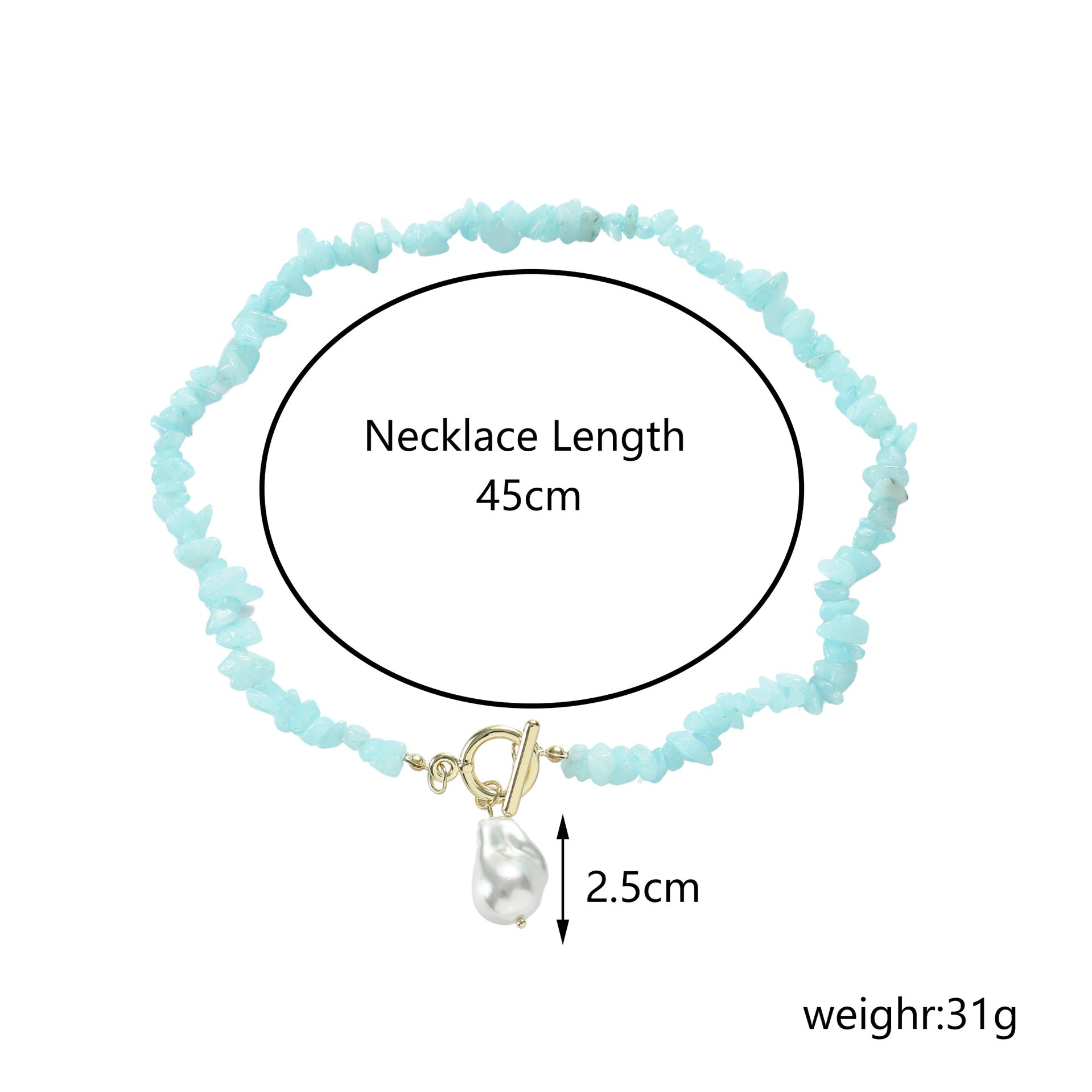 Wholesale Gravel pearl necklace bohemian clavicle jewelry