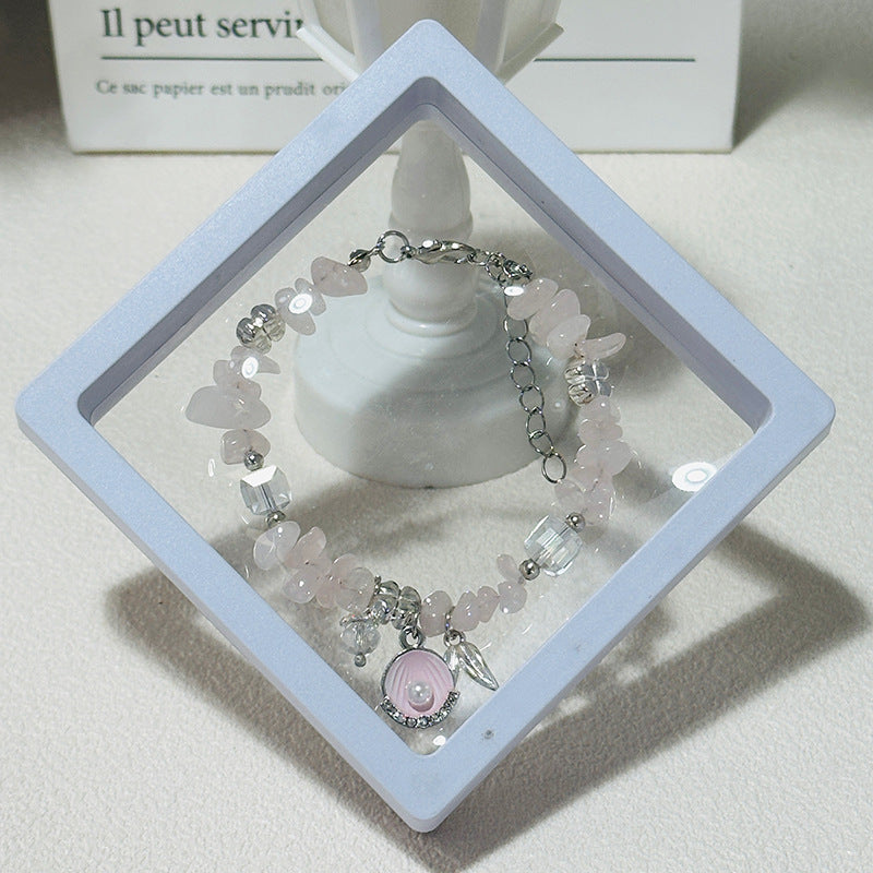 Wholesale  natural crystal irregular gravel bracelet